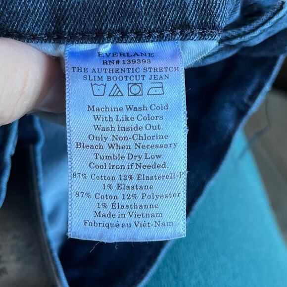 Everlane Women's The Authentic Stretch Slim Bootcut Jeans Size 24" - Picture 6 of 6